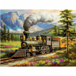 T&auml;ielik 5D Teemantmaaling Metsarongi Tikand Ristpistes Kodukaunistus K&auml;sitsi valmistatud kingitus Mosaiik 25x30cm