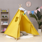 Beebi Telk Lapse Teepee M&auml;nguasjad Wigwam Puuvillane l&otilde;uend Teepee Laste Tipi M&auml;ngumaja Suur Laste Telk yellow