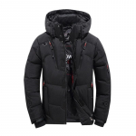 Meeste talvine soe pardi sulejope suusalume kapuutsiga mantel, ronimistopsid 3XL must