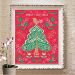 5D DIY Teemantmaal T&auml;isruudukujuline ristpistes Tikand Teemantmosaiik Pilt Rhinestones Kaunistus Kingitus Full Round 20X30CM