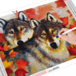 5D DIY Teemantmaal Hunt T&auml;isruudukujuline Teemanttikandid S&uuml;giskomplekt Loomamosaiik K&auml;sitsi valmistatud kingitus Seinakunst Full Round (20X30CM)