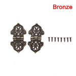 2 tk Vintage sulamist &otilde;&otilde;nsad lilledega hingedega m&ouml;&ouml;bel riistvara DIY kasti metallist hinged pronksi