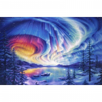 5D DIY Teemantmaal Looduslik maastik Mosaiik Tikand Loom Ristpistes K&auml;sit&ouml;&ouml;kaunistus Full Round 20X30CM punane