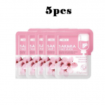 LAIKOU Sakura Mask Muda v&auml;rskendav s&uuml;gavpuhastav valgendav poore kahandav mask N&auml;onahahooldustooted 5PCS roosa