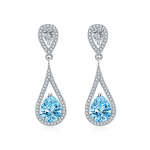 BELLA BOX Luksuslik naiste moe pirnikujulised k&otilde;rvar&otilde;ngad, kingitus pulmapeole sinine