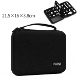 Boona EVA kaabli salvestuskott Multifunktsionaalne suure mahutavusega kaasaskantav kaardikott USB-draivi andmeliini k&otilde;vaketta salvestuskarp 21.5*16*3.8cm must
