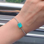 SACE GEMS vasesulamist tsirkoon k&auml;ev&otilde;ru on stiilne ja l&auml;bim&otilde;eldud pulmakingitus t&uuml;druks&otilde;pradele roheline