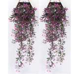 2tk Kunstlilled Seinale kinnitatav seinarippuv taim vitstest 78cm kollane