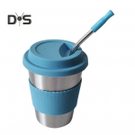 Roostevabast terasest 1 komplekti kohvitass kaasaskantav soojust s&auml;ilitav koduautokontori isoleeritud tass autole sinine