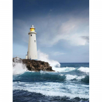 DIY Lighthouse 5D Teemantmaal T&auml;is&uuml;mmargune puur Mere&auml;&auml;rne Teemanttikandid Ristpistes Mosaiikkomplektid Seinakunst Kodukaunistus Full Round 60x90CM