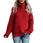 KOKKO naiste s&uuml;gistalvine pikkade varrukatega kilpkonnakaelusega vabaaja kootud pullover kampsun XXL