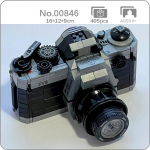 00846 T&auml;iustatud digitaalne peegelkaamera, pika objektiiviga fotomasin, 3D-mudel DIY miniplokid, klotsid, ehitusm&auml;nguasi lastele, karbita