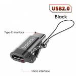 Toocki OTG USB 3.0 C-t&uuml;&uuml;pi adapteri isane USB-emane mikro-C-t&uuml;&uuml;pi konverter Macbook Pro Samsung Xiaomi USB OTG-adapteri jaoks Type-C to Micro must