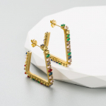 Naiste loomingulised geomeetrilised titaanist terask&otilde;rvar&otilde;ngad ei pleeki, kvaliteetsed esmaklassilised kristallr&otilde;ngask&otilde;rvar&otilde;ngad OneSize