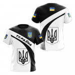 Ukraina Meeste T-s&auml;rgid Ukraina lipuga s&auml;rk 3D-tr&uuml;kiga O-kaelusega Suured l&uuml;hikesed varrukad Jersey Mood Meester&otilde;ivad T&auml;navar&otilde;ivad S