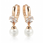 Kinel Pearl pikad rippuvad k&otilde;rvar&otilde;ngad naistele Rose Gold Color Tsircon Drop K&otilde;rvar&otilde;ngas