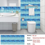 10 tk Ocean Bluesi lamedate mosaiikplaatidega seinakleebised K&ouml;&ouml;k Vannitoa trepid Kodukaunistused Peel & Stick veekindlad kunsti seinakleebised 15cmX15cmX10pcs