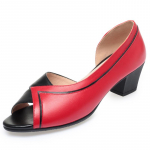 Naiste sandaalid ehtsast nahast mood Fishmouth naiste sandaalid mitmev&auml;rvilised suure suurusega naiste suvesandaalid 41