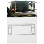 Car Navigation Display Screen Decoration Panel Trim for Hyundai Encino  2017 2018 2019 2020 Stainless steel SUV Car Silver 1pc