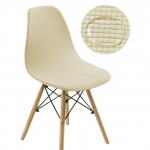 Veekindel Shell tooli kate Elastne k&ouml;&ouml;gitooli katted S&ouml;&ouml;gituba Jacquard Tooli Istmekatted Bankett Pulmad Kaunista 1 tk 1-PCS kreemikas