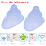 2tk Pehmest silikoonist korduvkasutatav silmapesutops Eyewash konteiner silmahoolduse pesutops