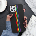 Gay Lesbi Lgbt Rainbow Black Pehme TPU silikoonist telefoni&uuml;mbris iPhone'ile 14 11 12 13 Pro Xs Max Mini X Xr 6 7 8 Plus Se 2020 Funda For 6Plus and 6sPlus