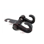 1 tk autoistme seljatoe peatoe kahe konksuhoidikuga plastikust riidepuu kotiriide jaoks must