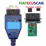 Testliini diagnostikakaabli tarkvara VAG KKL + jaoks Fiat Ecu liidese jaoks Auto Ecu skaneerimisriista 4-suunaline l&uuml;liti k&otilde;rgplastist metallist