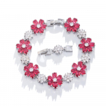 CMM Imeilusa kullav&auml;rviga roheline kuubiktsirkooniumoksiid lillev&otilde;lu lingi naiste pulmapeo k&auml;ev&otilde;rud ehted kingitus h&otilde;be/rubiin