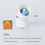 Pinnale paigaldatav kohtvalgusti p&auml;ikeseloojangu LED laevalgusti COB allvalgusti reguleeritava nurgaga elutoa dekoratiivne atmosf&auml;&auml;rivalgusti 70*100mm valge