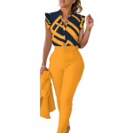 2 tk/komplekt suver&otilde;ivad V-kaelusega n&ouml;&ouml;biga alla k&otilde;rge v&ouml;&ouml;kohaga volangidega varrukad, tr&uuml;kkimine igap&auml;evaseks kandmiseks M