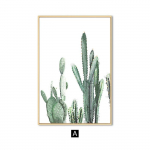 P&otilde;hjamaade plakat Roheline Leht Monstera Seinakunst L&otilde;uend Maalimine Akvarell Taimekaktusetr&uuml;kk Pildid elutoa sisekujunduseks 21x30cm No Frame