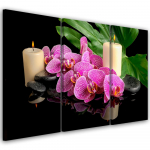 Kolmeosalise pildiga l&otilde;uenditr&uuml;kiga Orchid Orchid Candles 60x40 lilla