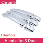 for Toyota Land Cruiser Prado 120 J120 L120 2003~2009 Chrome Door Handle Cover Car Accessories Stickers Trim Set 2005 2007 No Button 3 Door