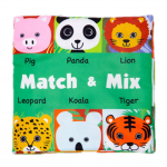 Beebi du&scaron;iraamat, mittetoksilisest riidest pehmest beebiriidest raamat, veekindlad alushariduse m&auml;nguasjad 6&ndash;12&ndash;18 kuu vanusele lapsele kortsus riidest raamat vannim&auml;nguasi 19x18cm