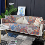 Four Seasons universaalne puuvillane ja kanepist diivanipadi Lihtne kaasaegne kangas diivani salvr&auml;tik puuvillane niit kudumine diivanipadi 65*70cm