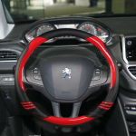 Auto rooli kate s&uuml;sinikkiust +nahk Peugeot 208 2012~2018 Peugeot 308 2014~ 2008 2013~2018 autole punane