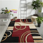 Moodne moodne kohev pehme vaip punane must keerlev valge ala vaip Kaasaegne abstraktne vaip 100x150cm
