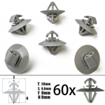 Plastklambrid Opel Vivaro Renault Trafic Iveco k&uuml;ljeliistule Alumise kaitse ukse trimmipaneeli kinnitusdetailid 7703077421 500326896 60PCS