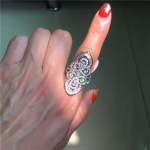 Printsessi kuninglik s&otilde;rmus h&otilde;bedane 5a, tsirkoon Cz, kihlas&otilde;rmused naistele m&otilde;eldud pulmapaelaga. 5