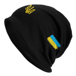 Ukraina hipide turvateenistus Logo Skullies Beanies Talvine Slouchy Beanie M&uuml;ts Ukraina Trident rist kududa kapoti m&uuml;ts Suusk Skullies Beanie Hat