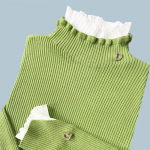 Korea Style Turtleneck Naiste Elegantne Roosa Sviiter Slim Basic Pullover Kampsun Soe Lilla Pullover Naiste Talvine Top S roheline