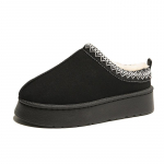 Naiste lumesaapad 2023. aasta talv, uued pehme isolatsiooniga paksu tallaga puuvillased vabaajajalatsid 36 must