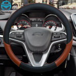100% DERMAY kaubam&auml;rgi nahast auto roolikate libisemisvastane Chevrolet Monza Cruze Crvalier Malibu Captiva Auto must