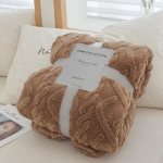 Paks talvetekk Pehmed soojad villased vooditekid Plaid Taff Cashmere Lamb termotekk voodikate 120*200cm pruun