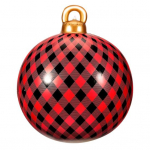 60 cm t&auml;ispuhutav j&otilde;ulumust paksem pall k&auml;epidemega, punane ruuduline PVC suur lekkekindel siseruumides v&auml;litingimustes 60cm punane