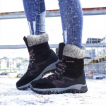 MAITA Winter Ladies Plus Velvet soojad lumesaapad K&otilde;rge &uuml;laosaga paksu tallaga naiste puuvillased kingad 35 must