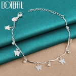 Romantiline liblikas ripatsiga k&auml;ev&otilde;ru pidu 925 h&otilde;bedast moeehteid 20cm