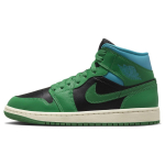 Air Jordan 1 Mid Lucky Green Aquatone Naiste Tossud Must BQ6472-033 40 black