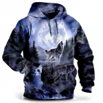 Loomade kapuutsiga dressipluus Meeste kapuuts, Wolf Graafiline T-s&auml;rk 3D-printeriga pullover Suurem&otilde;&otilde;tmeline meeste r&otilde;ivad Topid Meeste S&uuml;gises t&auml;navar&otilde;ivad XL